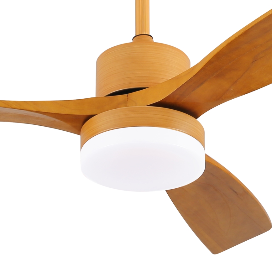 ZEVENTI - LED Zatemnitveni stropni ventilator MARE LED/24W/230V 3000-6000K Wi-Fi Tuya hrast + Daljinski upravljalnik