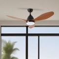 ZEVENTI - LED Stropni ventilator MURO LED/18W/230V 3000-6000K Wi-Fi Tuya črna + Daljinski upravljalnik