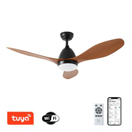 ZEVENTI - LED Zatemnitveni stropni ventilator MURO LED/18W/230V 3000-6000K Wi-Fi Tuya črna + Daljinski upravljalnik