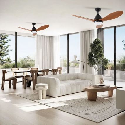 ZEVENTI - LED stropni ventilator MURO LED/18W/230V 3000-6000K Wi-Fi Tuya črna + daljinski upravljalnik