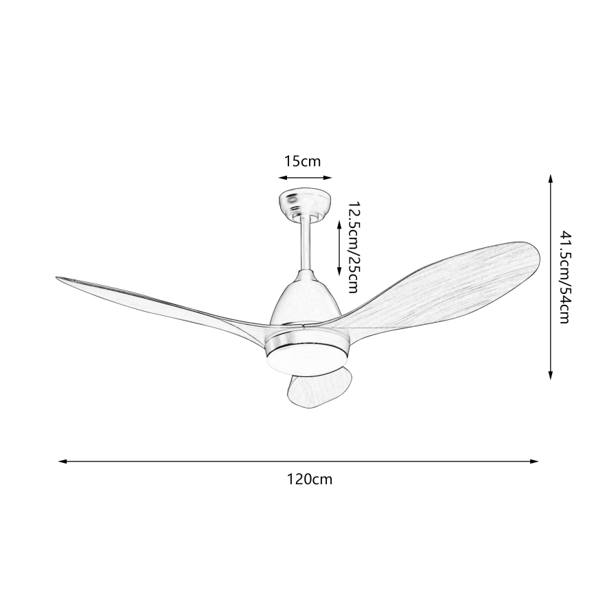 ZEVENTI - LED stropni ventilator MURO LED/18W/230V 3000/4000/6000K Wi-Fi Tuya črna + daljinski upravljalnik
