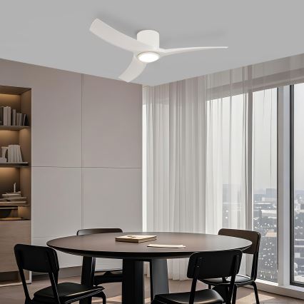 ZEVENTI - LED zatemljiv stropni ventilator ORBITO LED/24W/230V 3000/4000/6000K Wi-Fi Tuya bela + daljinski upravljalnik