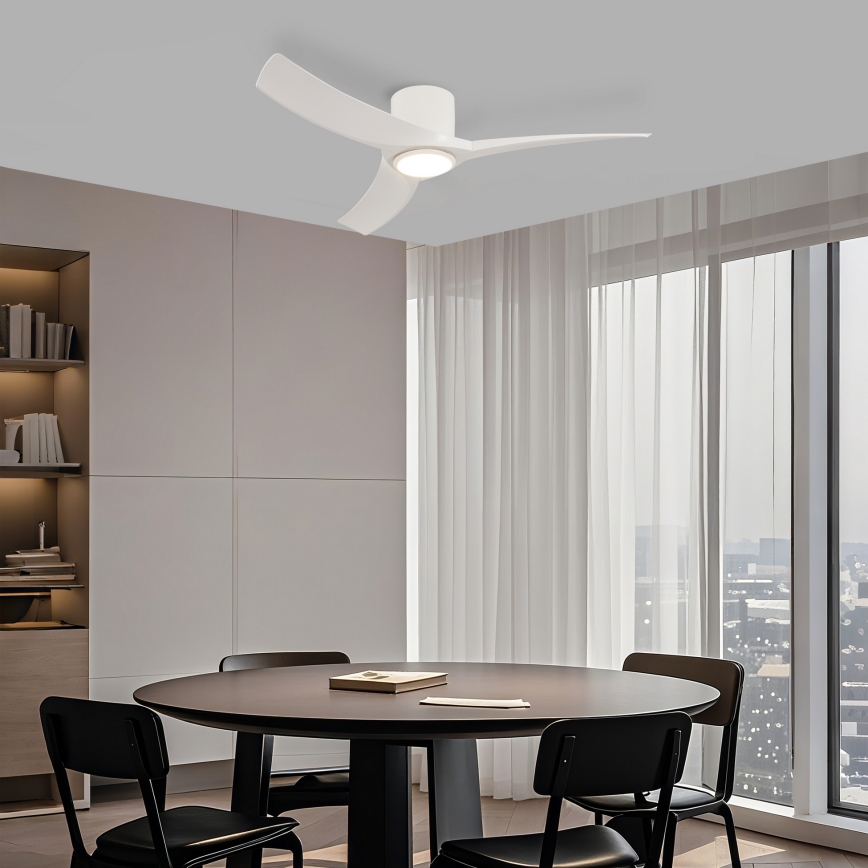 ZEVENTI - LED zatemljiv stropni ventilator ORBITO LED/24W/230V 3000/4000/6000K Wi-Fi Tuya bela + daljinski upravljalnik