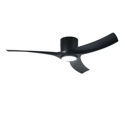 ZEVENTI - LED zatemljiv stropni ventilator ORBITO LED/24W/230V 3000/4000/6000K Wi-Fi Tuya črna + daljinski upravljalnik