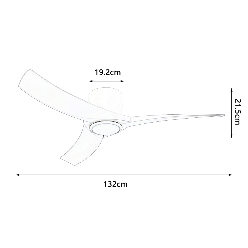 ZEVENTI - LED zatemljiv stropni ventilator ORBITO LED/24W/230V 3000/4000/6000K Wi-Fi Tuya črna + daljinski upravljalnik