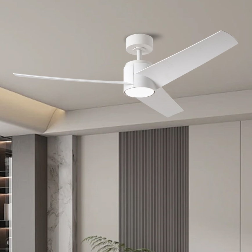 ZEVENTI - LED stropni ventilator ORVIETO LED/18W/230V 3000-6000K Wi-Fi Tuya bela + daljinski upravljalnik