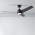 ZEVENTI - LED Stropni ventilator ORVIETO LED/18W/230V 3000-6000K Wi-Fi Tuya črna + Daljinski upravljalnik