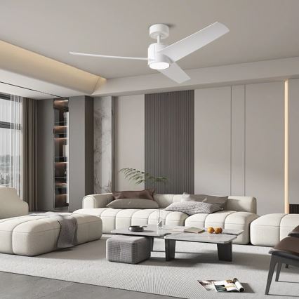 ZEVENTI - LED Zatemnitveni stropni ventilator ORVIETO LED/18W/230V 3000-6000K Wi-Fi Tuya bela + Daljinski upravljalnik