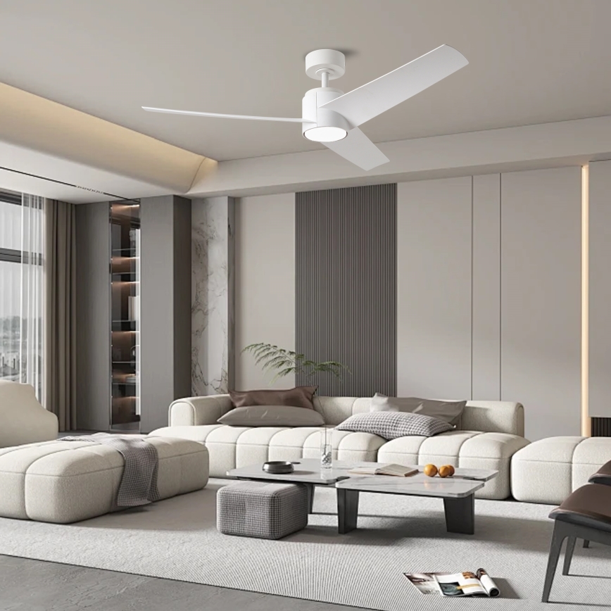 ZEVENTI - LED Zatemnitveni stropni ventilator ORVIETO LED/18W/230V 3000-6000K Wi-Fi Tuya bela + Daljinski upravljalnik