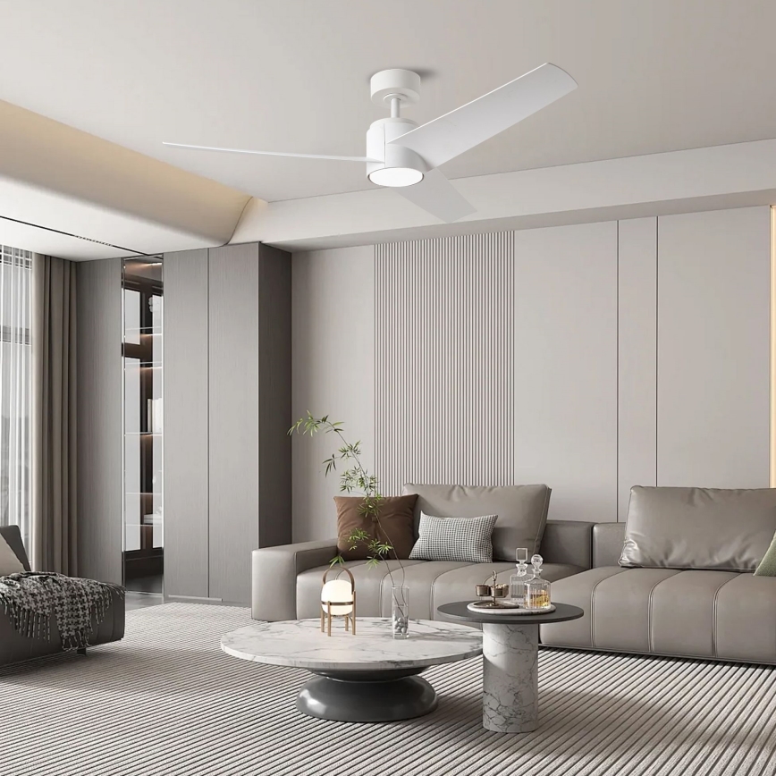ZEVENTI - LED Zatemnitveni stropni ventilator ORVIETO LED/18W/230V 3000-6000K Wi-Fi Tuya bela + Daljinski upravljalnik