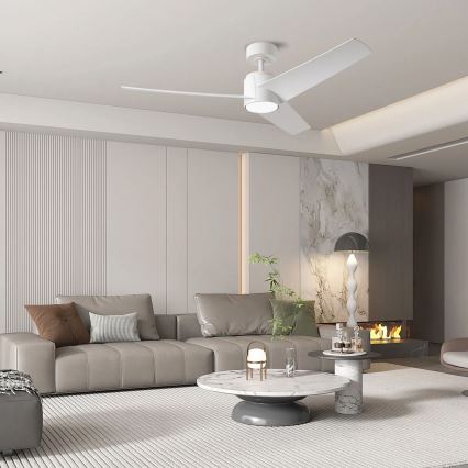ZEVENTI - LED Zatemnitveni stropni ventilator ORVIETO LED/18W/230V 3000-6000K Wi-Fi Tuya bela + Daljinski upravljalnik