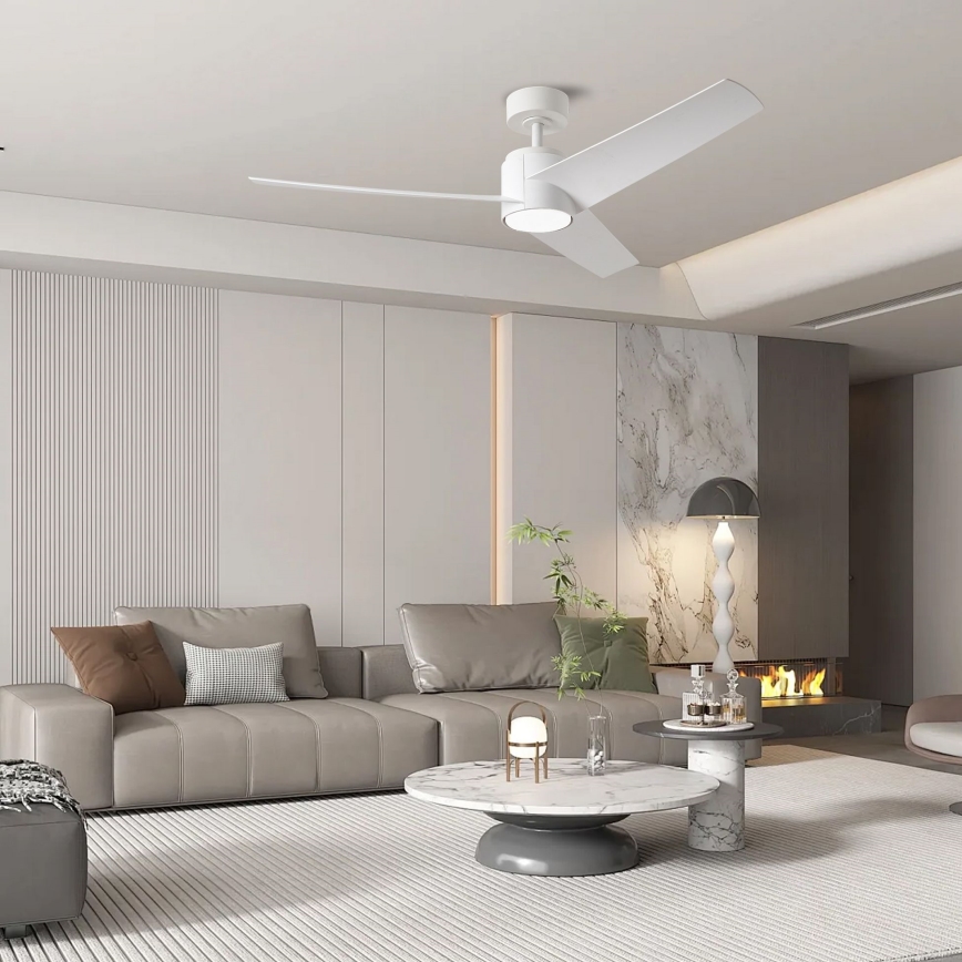 ZEVENTI - LED Zatemnitveni stropni ventilator ORVIETO LED/18W/230V 3000-6000K Wi-Fi Tuya bela + Daljinski upravljalnik