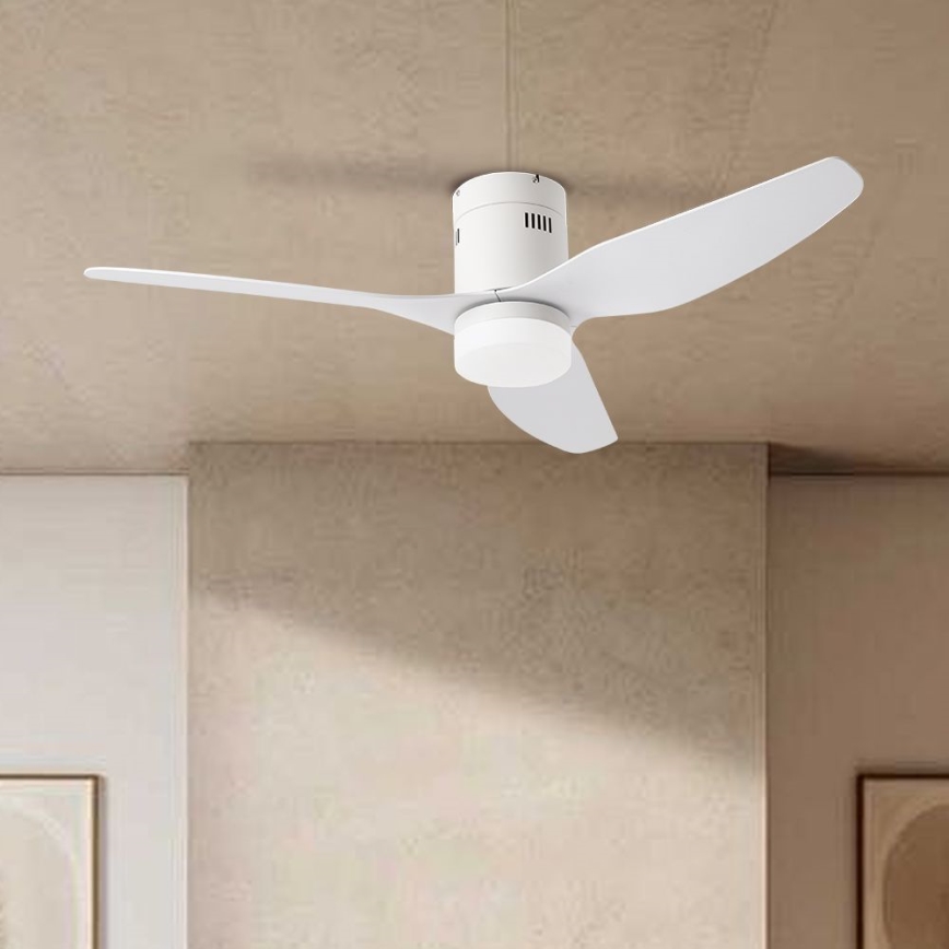 ZEVENTI - LED stropni ventilator PADUA LED/18W/230V 3000/4000/6000K Wi-Fi Tuya bel + daljinski upravljalnik