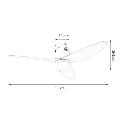 ZEVENTI - LED Zatemnitveni stropni ventilator PADUA LED/18W/230V 3000-6000K Wi-Fi Tuya bela + Daljinski upravljalnik