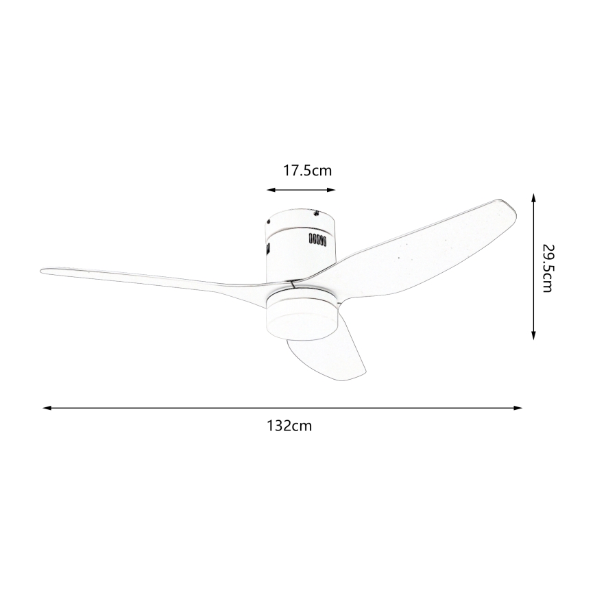 ZEVENTI - LED Zatemnitveni stropni ventilator PADUA LED/18W/230V 3000-6000K Wi-Fi Tuya bela + Daljinski upravljalnik