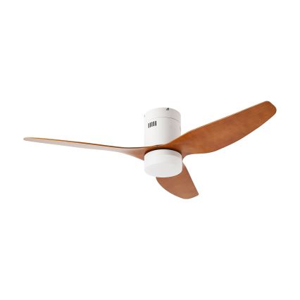 ZEVENTI - LED Zatemnitveni stropni ventilator PADUA LED/18W/230V 3000-6000K Wi-Fi Tuya bela/rjava + Daljinski upravljalnik
