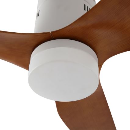 ZEVENTI - LED Zatemnitveni stropni ventilator PADUA LED/18W/230V 3000-6000K Wi-Fi Tuya bela/rjava + Daljinski upravljalnik
