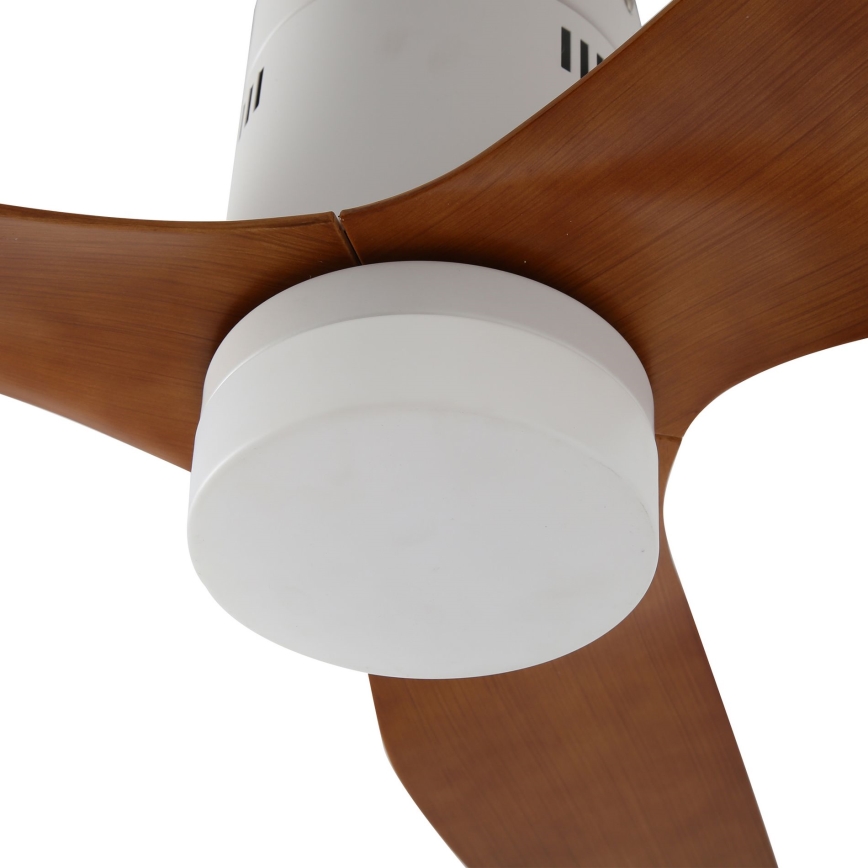 ZEVENTI - LED Zatemnitveni stropni ventilator PADUA LED/18W/230V 3000-6000K Wi-Fi Tuya bela/rjava + Daljinski upravljalnik