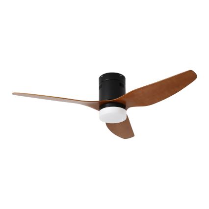 ZEVENTI - LED Zatemnitveni stropni ventilator PADUA LED/18W/230V 3000-6000K Wi-Fi Tuya črna/rjava + Daljinski upravljalnik