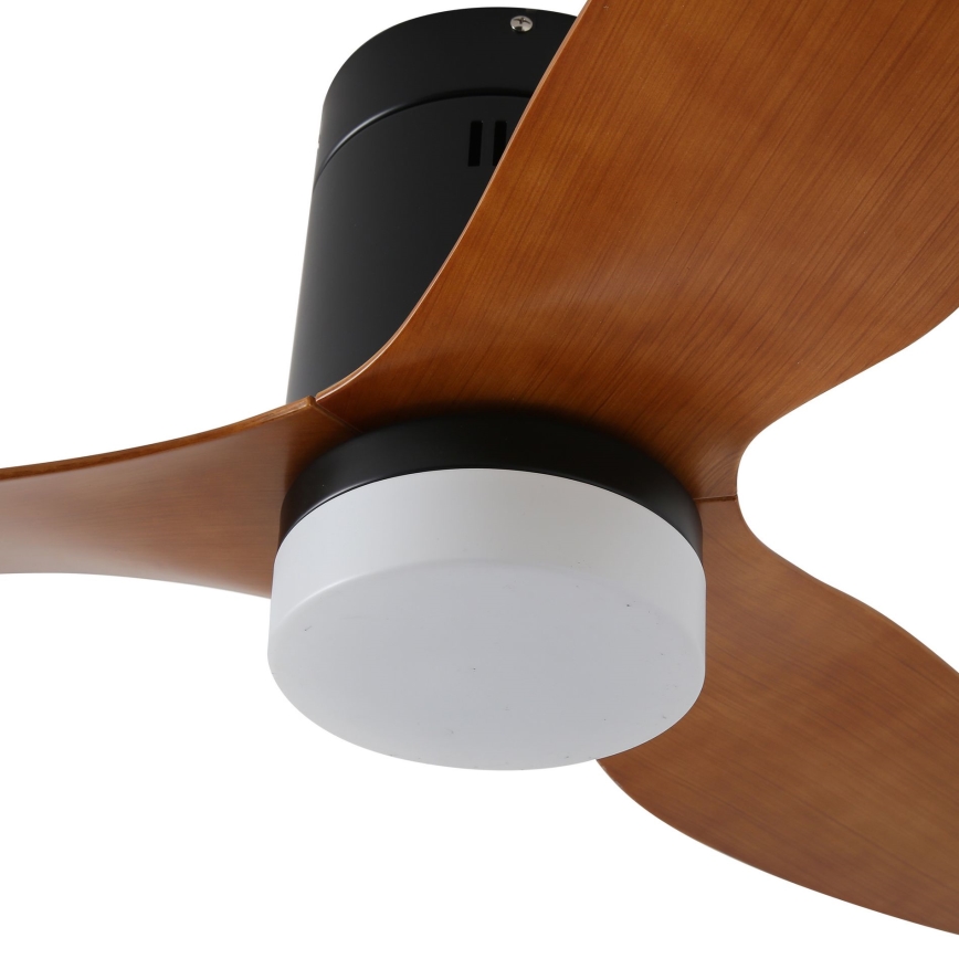 ZEVENTI - LED Zatemnitveni stropni ventilator PADUA LED/18W/230V 3000-6000K Wi-Fi Tuya črna/rjava + Daljinski upravljalnik
