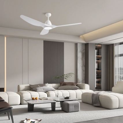 ZEVENTI - LED Zatemnitveni stropni ventilator URBINO LED/20W/230V 3000-6000K Wi-Fi Tuya bela + Daljinski upravljalnik