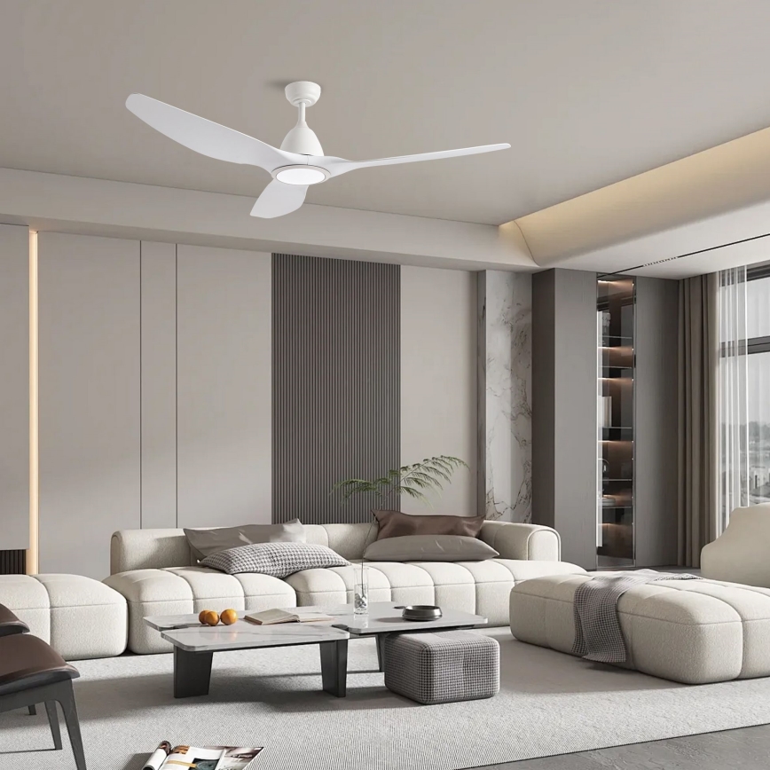 ZEVENTI - LED Zatemnitveni stropni ventilator URBINO LED/20W/230V 3000-6000K Wi-Fi Tuya bela + Daljinski upravljalnik
