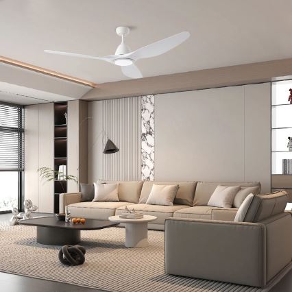 ZEVENTI - LED Zatemnitveni stropni ventilator URBINO LED/20W/230V 3000-6000K Wi-Fi Tuya bela + Daljinski upravljalnik