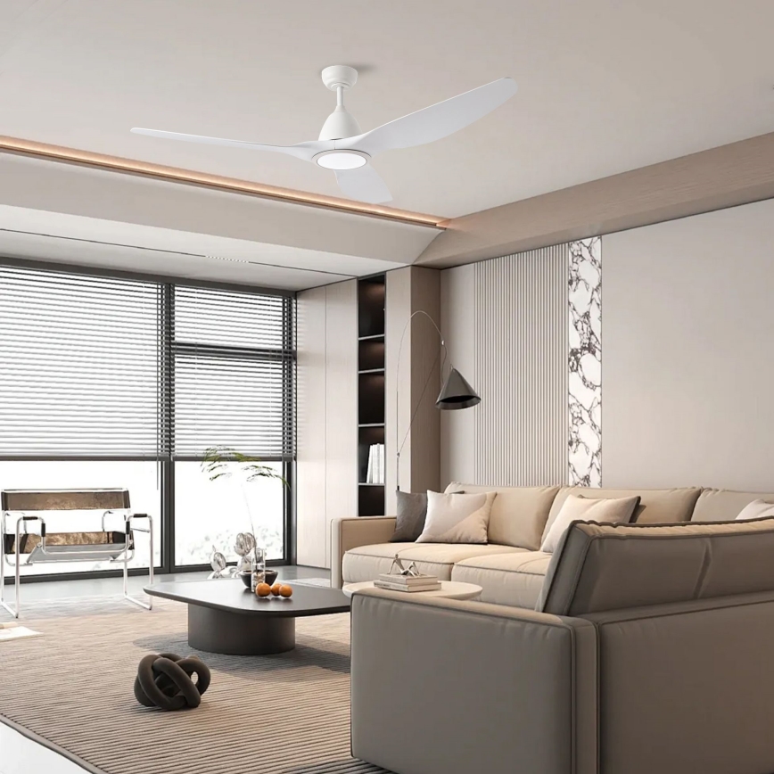 ZEVENTI - LED Zatemnitveni stropni ventilator URBINO LED/20W/230V 3000-6000K Wi-Fi Tuya bela + Daljinski upravljalnik
