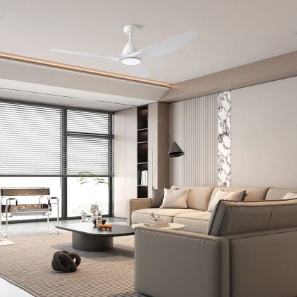 ZEVENTI - LED stropni ventilator URBINO LED/20W/230V 3000-6000K Wi-Fi Tuya bela + daljinski upravljalnik