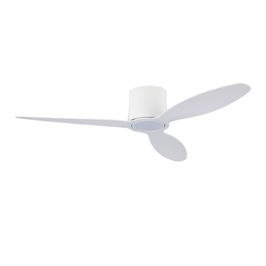 ZEVENTI - Zatemljiv LED stropni ventilator VENTORA LED/24W/230V 3000/4000/6000K Wi-Fi Tuya bela + daljinski upravljalnik