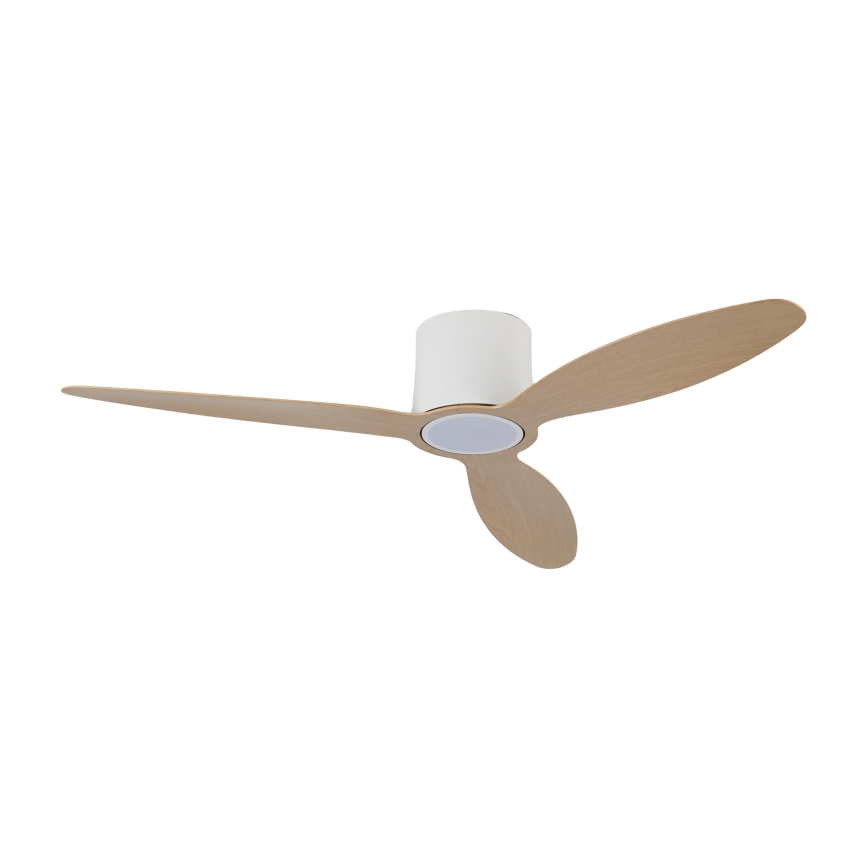 ZEVENTI - LED stropni ventilator z zatemnitvijo VENTORA LED/24W/230V 3000/4000/6000K Wi-Fi Tuya bela/hrast + daljinski upravljalnik