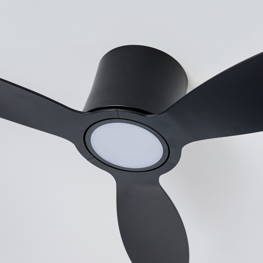 ZEVENTI - LED zatemnjevalni stropni ventilator VENTORA LED/24W/230V 3000/4000/6000K Wi-Fi Tuya črna + daljinski upravljalnik
