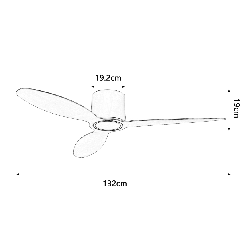 ZEVENTI - Zatemljiv LED stropni ventilator VENTORA LED/24W/230V 3000/4000/6000K Wi-Fi Tuya črna + daljinski upravljalnik