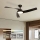 ZEVENTI - LED zatemljiv stropni ventilator AERYS LED/24W/230V 3000/4000/6000K Wi-Fi Tuya črna + daljinski upravljalnik
