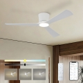 ZEVENTI - LED zatemljiv stropni ventilator AUREX LED/24W/230V 3000/4000/6000K Wi-Fi Tuya bela + daljinski upravljalnik