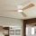 ZEVENTI - LED zatemljiv stropni ventilator AUREX LED/24W/230V 3000/4000/6000K Wi-Fi Tuya bela/hrast + daljinski upravljalnik