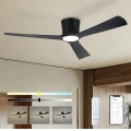 ZEVENTI - LED zatemljiv stropni ventilator AUREX LED/24W/230V 3000/4000/6000K Wi-Fi Tuya črna + daljinski upravljalnik
