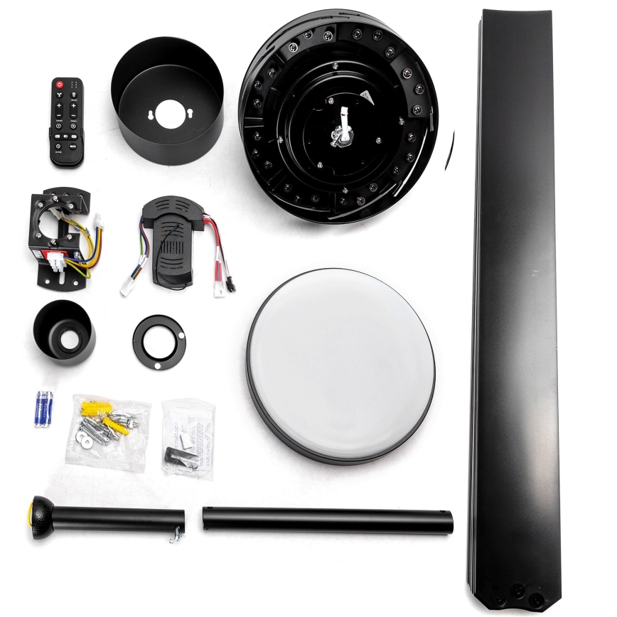 ZEVENTI - LED zatemljiv stropni ventilator WALKIKI LED/24W/230V 2700-6500K 165 cm črna + daljinski upravljalnik