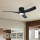 ZEVENTI - LED zatemljiv stropni ventilator ORBITO LED/24W/230V 3000/4000/6000K Wi-Fi Tuya črn + daljinski upravljalnik