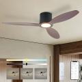 ZEVENTI - LED zatemljiv stropni ventilator VENTORA LED/24W/230V 3000/4000/6000K Wi-Fi Tuya črna/oreh + daljinski upravljalnik