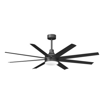 ZEVENTI - LED zatemljiv stropni ventilator WALKIKI LED/24W/230V 2700-6500K 165 cm črna + daljinski upravljalnik