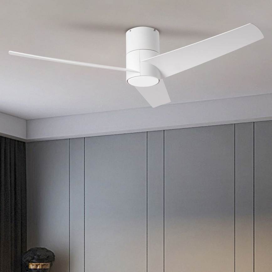 ZEVENTI - LED Zatemnitveni stropni ventilator BARROSA LED/18W/230V 3000-6000K Wi-Fi Tuya bela + Daljinski upravljalnik