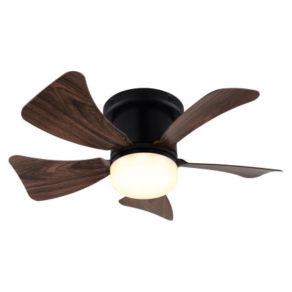 ZEVENTI - LED Zatemnitveni stropni ventilator MUNDAKA LED/10W/230V 3000-6500K rjava + Daljinski upravljalnik