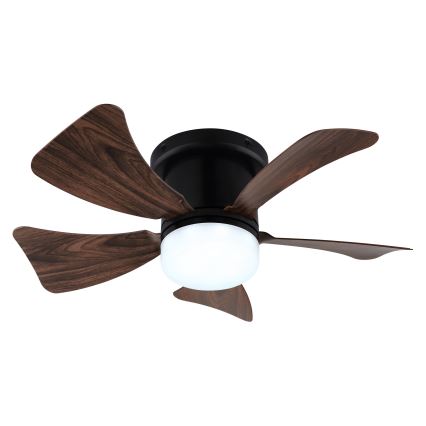 ZEVENTI - LED Zatemnitveni stropni ventilator MUNDAKA LED/10W/230V 3000-6500K rjava + Daljinski upravljalnik