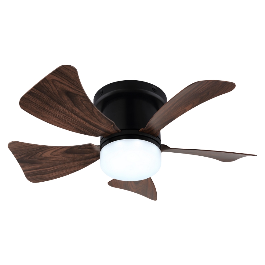 ZEVENTI - LED Zatemnitveni stropni ventilator MUNDAKA LED/10W/230V 3000-6500K rjava + Daljinski upravljalnik