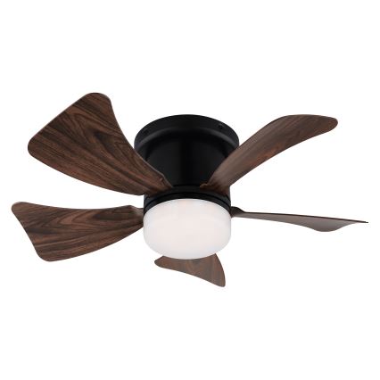 ZEVENTI - LED Zatemnitveni stropni ventilator MUNDAKA LED/10W/230V 3000-6500K rjava + Daljinski upravljalnik