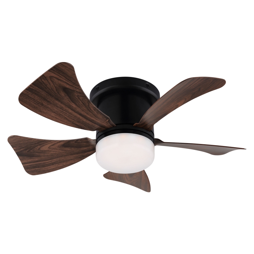 ZEVENTI - LED Zatemnitveni stropni ventilator MUNDAKA LED/10W/230V 3000-6500K rjava + Daljinski upravljalnik