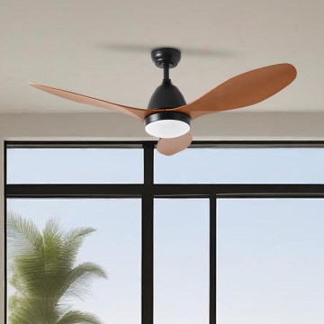 ZEVENTI - LED Zatemnitveni stropni ventilator MURO LED/18W/230V 3000-6000K Wi-Fi Tuya črna + Daljinski upravljalnik