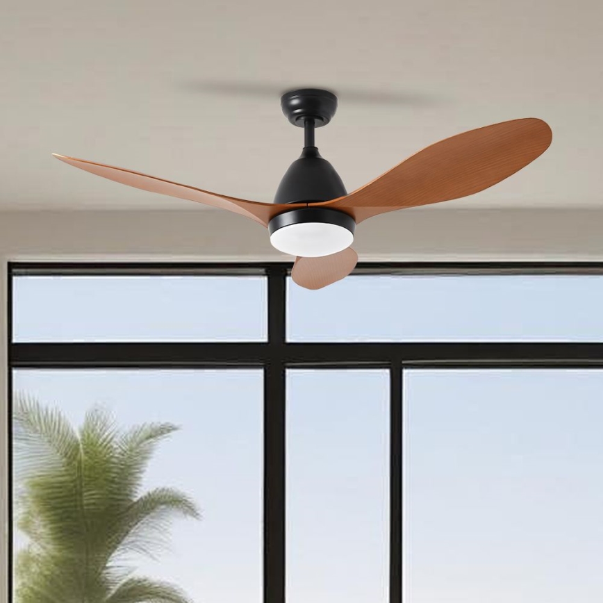 ZEVENTI - LED Zatemnitveni stropni ventilator MURO LED/18W/230V 3000-6000K Wi-Fi Tuya črna + Daljinski upravljalnik