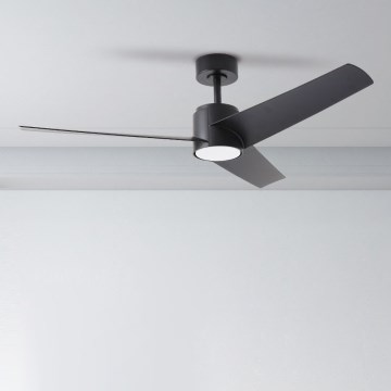 ZEVENTI - LED Zatemnitveni stropni ventilator ORVIETO LED/18W/230V 3000-6000K Wi-Fi Tuya črna + Daljinski upravljalnik